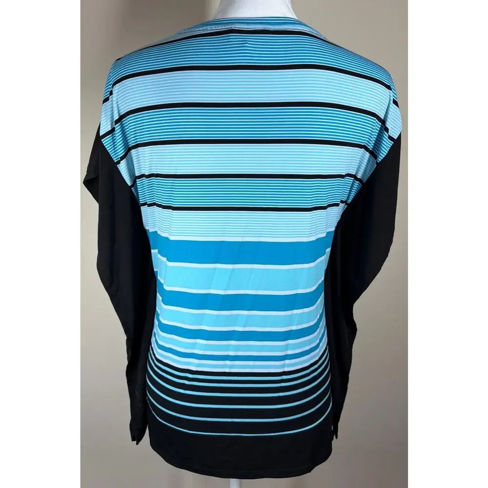 Michael‎ Kors Blue and Black Short Sleeve Shirt Size S